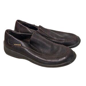 Mephisto Shoes Men Size 9.5 Brown Air Jet Slip On Leather Casual Loafers Comfort